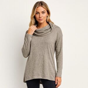 Barefoot Dreams CozyChic Ultra Lite Cowl Neck Tunic Sweater S Lounge